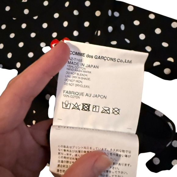 Comme des Garcons Navy Play Polka Dot T-Shirt Small - Picture 6 of 6